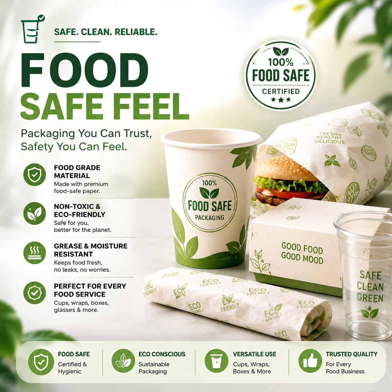 Food safe packaging